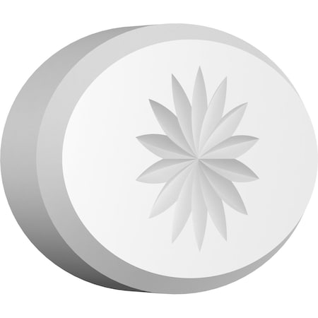 Ekena Millwork Standard Dalton Flower Rosette With Beveled Edge, 6"W x 4"H x 1"P ROSP060X040X100DAL10